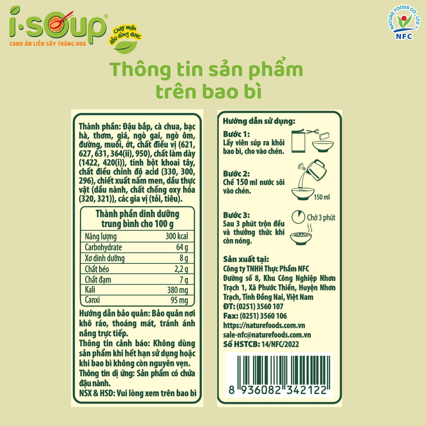 Canh Chua Chay Ăn Liền ISOUP 50g 05 Viên - Viên Sấy Thăng Hoa