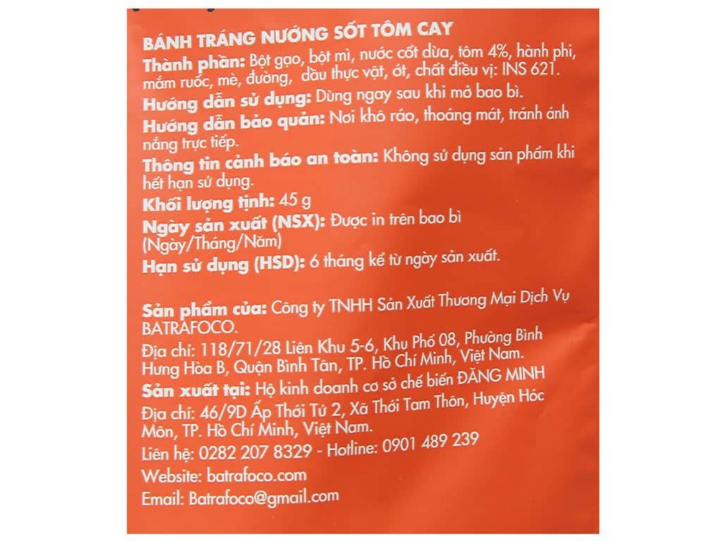 Bánh Tráng Nướng Sốt Tôm Cay Cô Ba