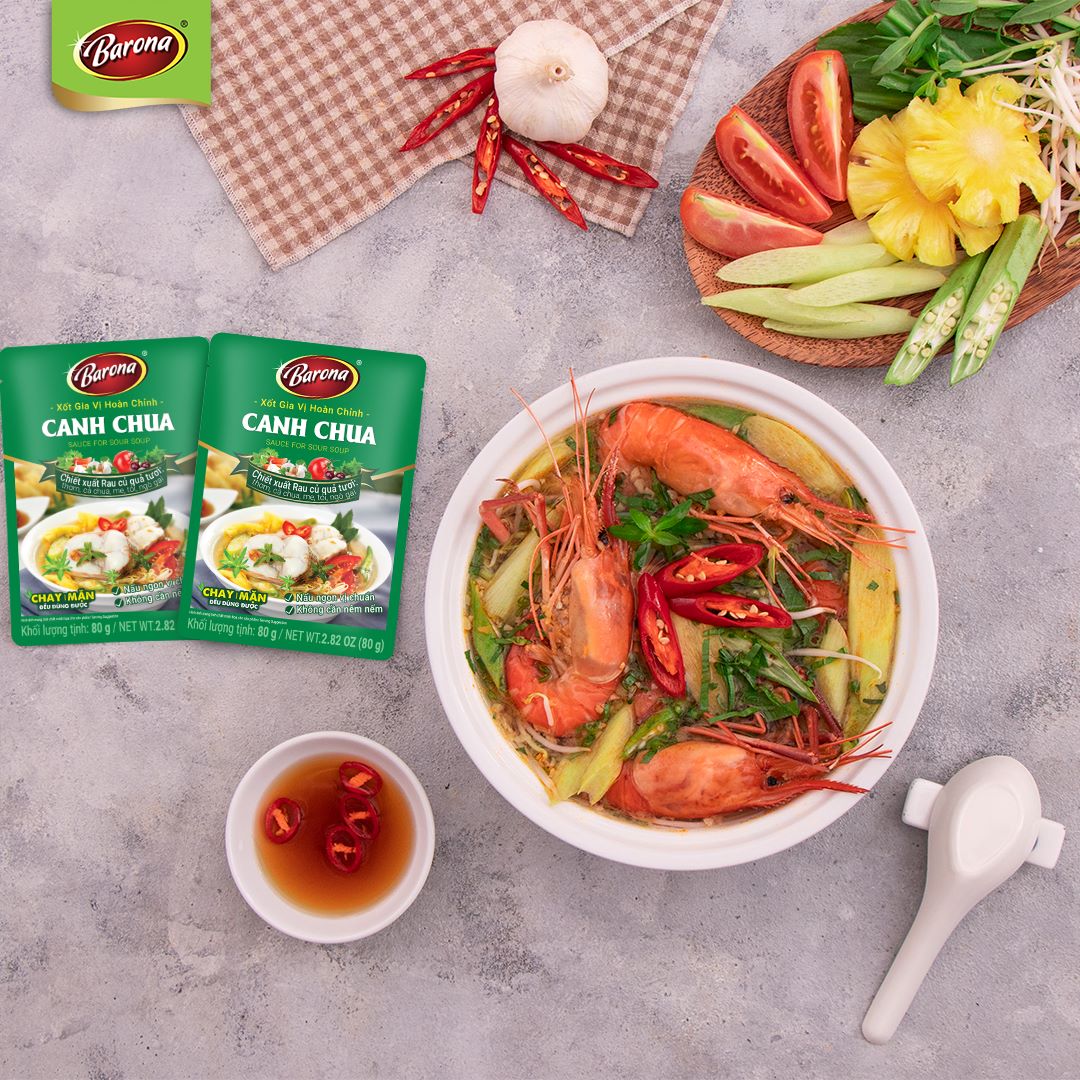 Xốt Gia Vị Hoàn Chỉnh Barona - Canh Chua 80g