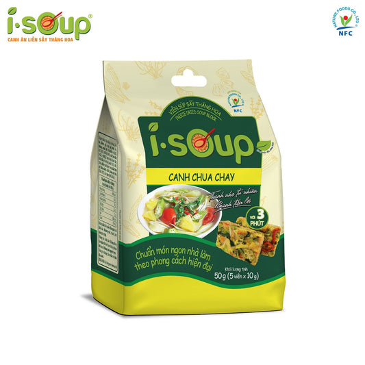 Canh Chua Chay Ăn Liền ISOUP 50g 05 Viên - Viên Sấy Thăng Hoa