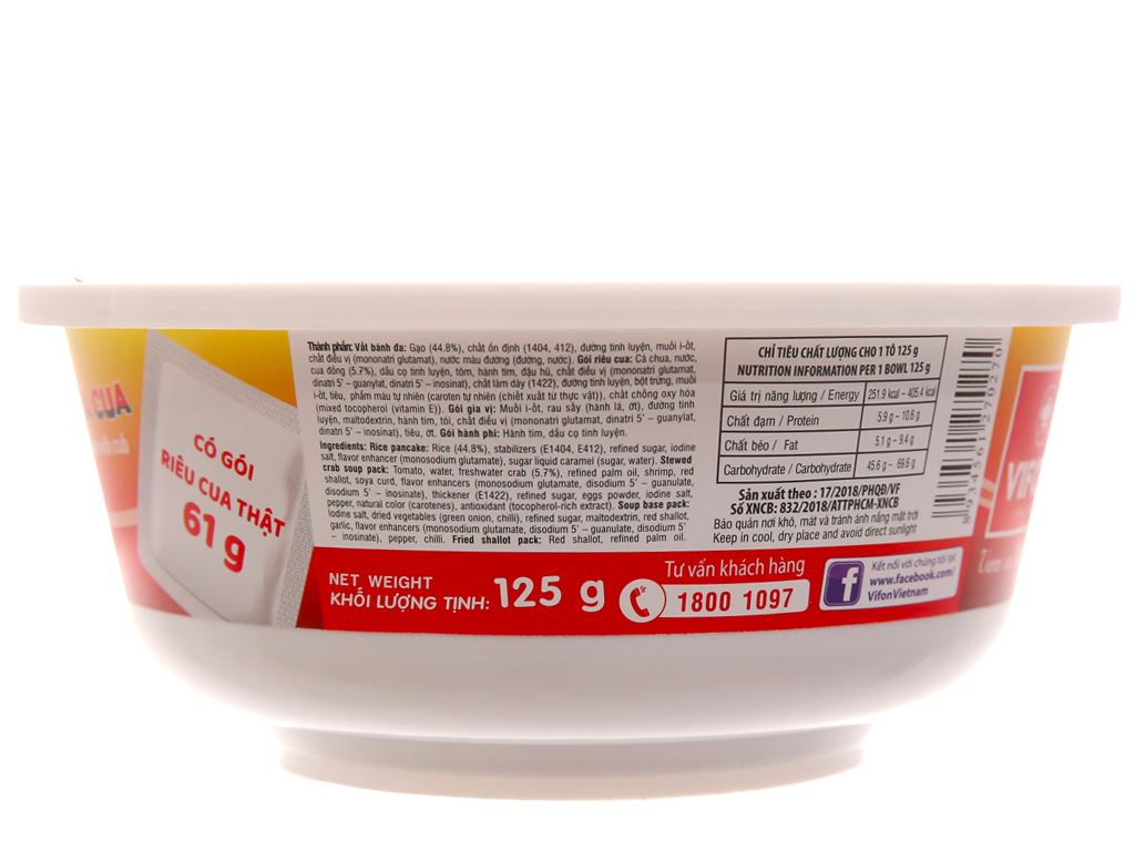 Bánh Đa Cua Vifon Tô 125g