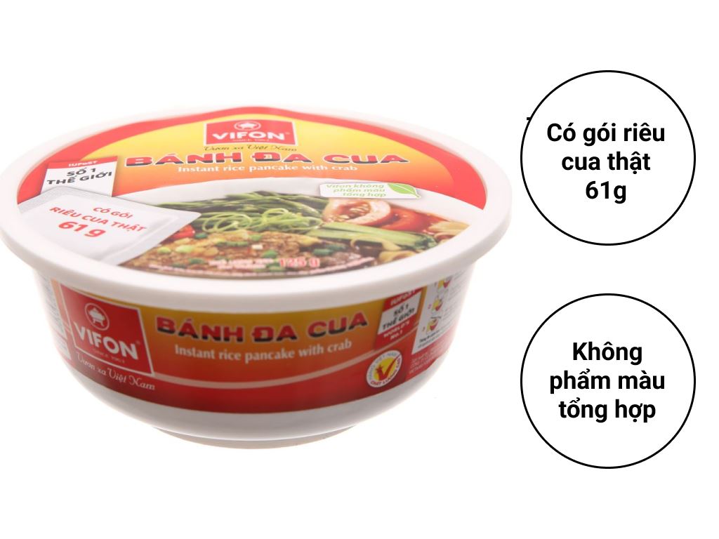 Bánh Đa Cua Vifon Tô 125g