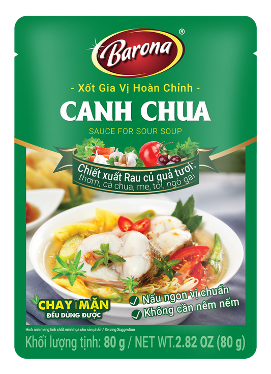 Xốt Gia Vị Hoàn Chỉnh Barona - Canh Chua 80g