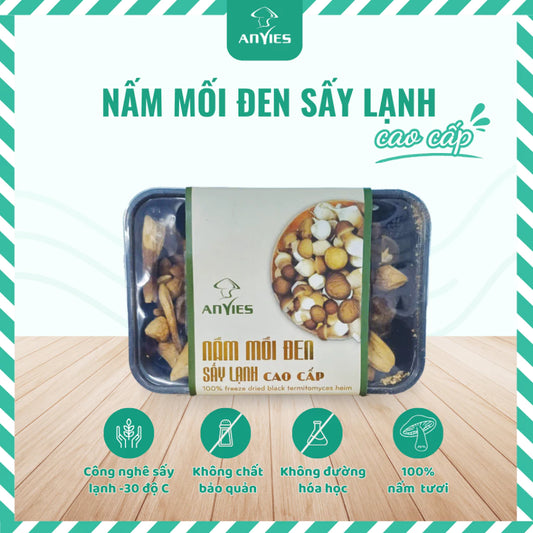 Nấm Mối Đen Sấy Lạnh Anvies 50g