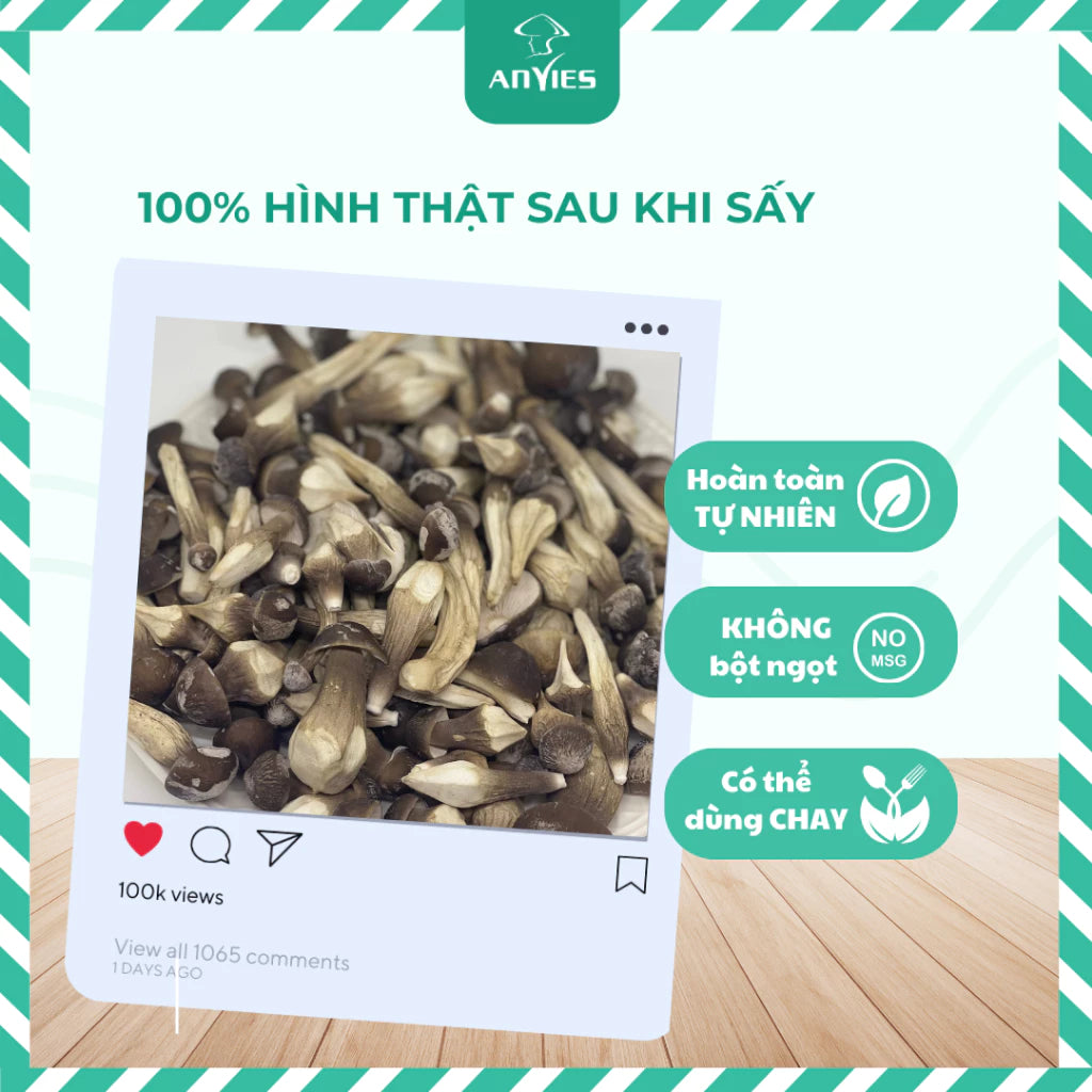 Nấm Mối Đen Sấy Lạnh Anvies 50g