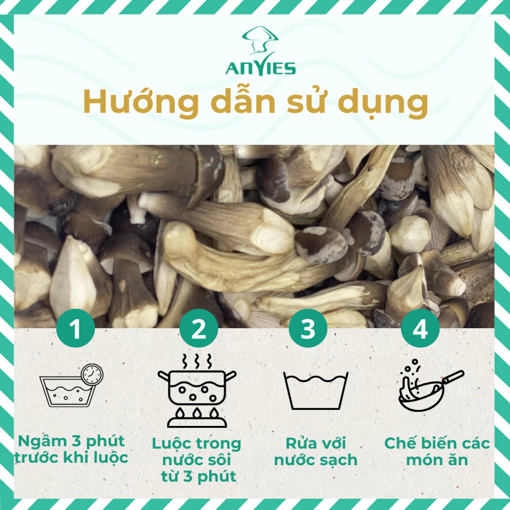 Nấm Mối Đen Sấy Lạnh Anvies 50g