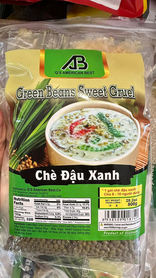 Set Chè Đậu Xanh Q'S American 800g