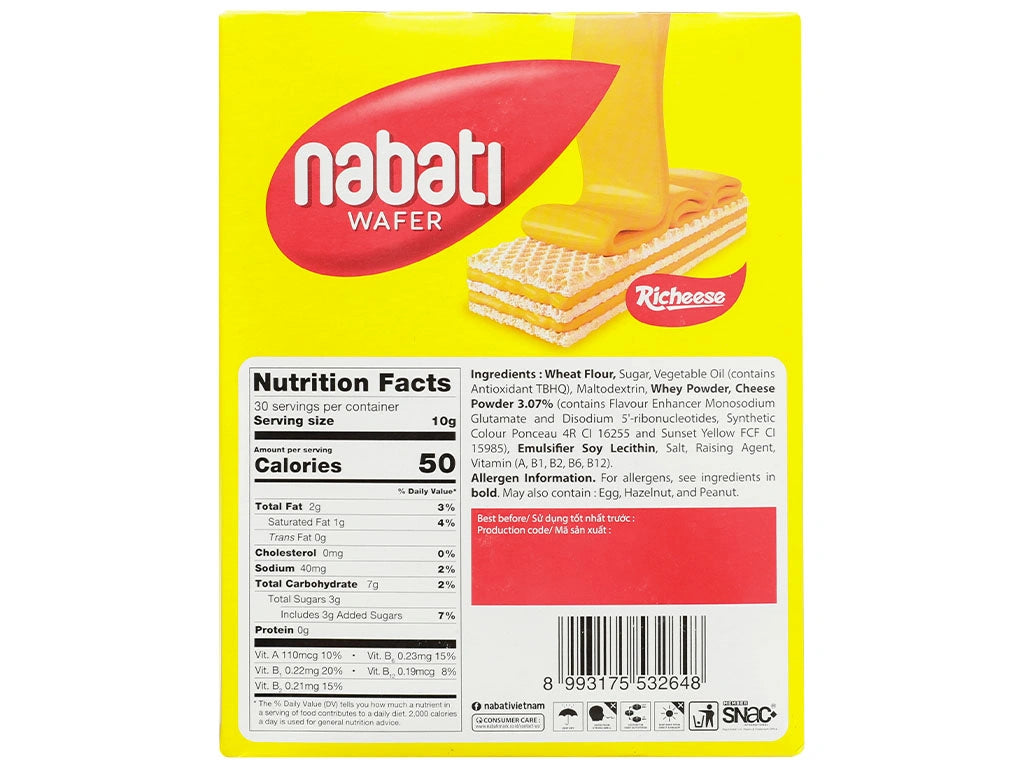 Bánh Xốp Nabati Phô Mai Hộp 300g | Nabati Cheese Wafer