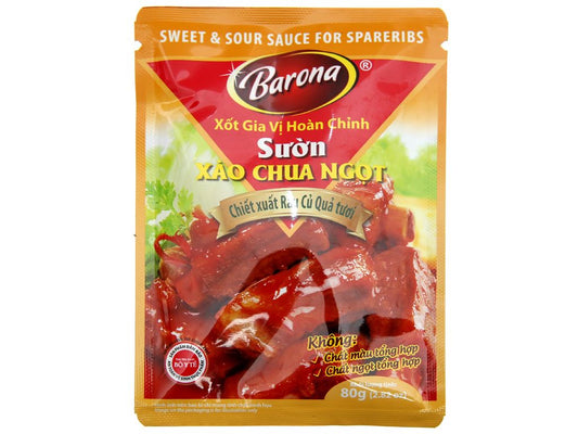 Xốt Gia Vị Hoàn Chỉnh Barona - Sườn Xào Chua Ngọt 80g
