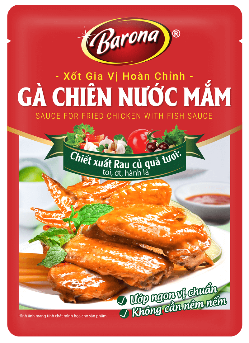 Xốt Gia Vị Hoàn Chỉnh Barona - Gà Chiên Nước Mắm 80g