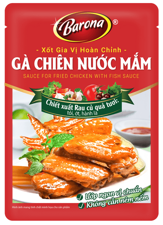 Xốt Gia Vị Hoàn Chỉnh Barona - Gà Chiên Nước Mắm 80g