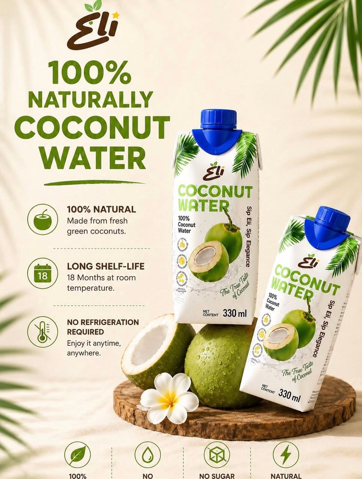 Nước Dừa Thái Lan ( Thùng 12 Hộp ) | Coconut Water 100%