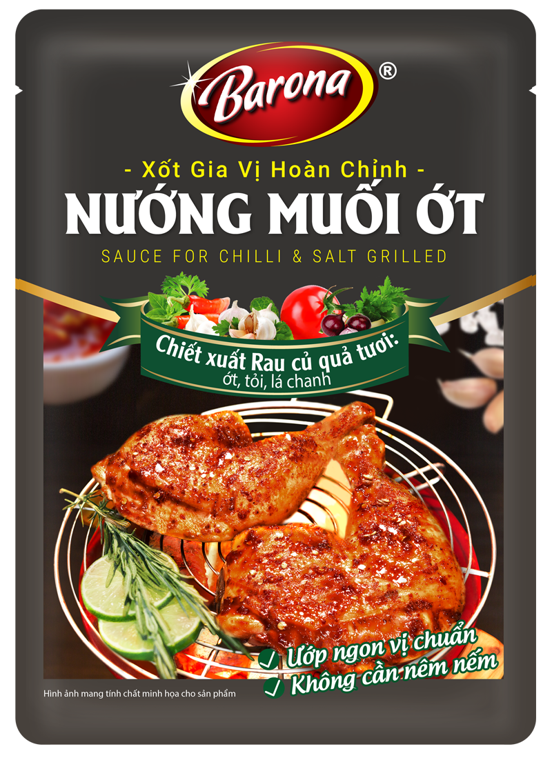 Xốt Gia Vị Hoàn Chỉnh Barona - Nướng Muối Ớt 80g