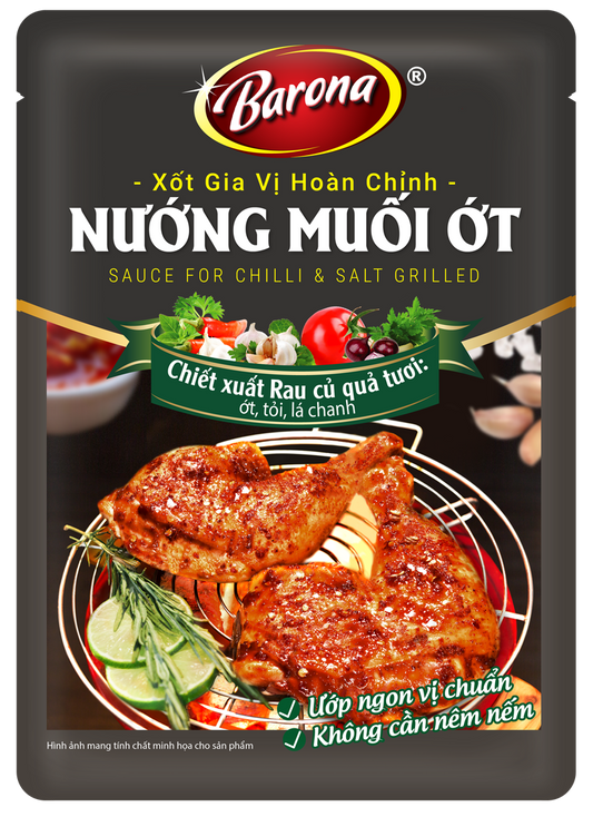 Xốt Gia Vị Hoàn Chỉnh Barona - Nướng Muối Ớt 80g